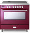 VERONA VDFSIE365BU Burgundy 36" Designer Induction Range