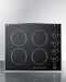 SUMMIT CR424BL 24" Wide 4-burner Electric Cooktop In Smooth Black Ceramic Glass Finish