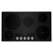 KITCHENAID KCES556HBL 36" Electric Cooktop with 5 Elements and Knob Controls - Black