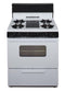 PREMIER BFK5S9WP 30 in. Freestanding Battery-Generated Spark Ignition Gas Range in White