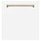 ZLINE KITCHEN AND BATH DPMTZWM24CB ZLINE 24" Autograph Edition Monument Dishwasher Panel in White Matte (DPMTZ-WM-24)