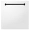 ZLINE KITCHEN AND BATH DPMTZWM24CB ZLINE 24" Autograph Edition Monument Dishwasher Panel in White Matte (DPMTZ-WM-24)