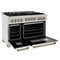 ZLINE 48" 6.0 cu. ft. Range with Gas Stove and Gas Oven in DuraSnow¬Æ Stainless Steel with Gold Accents RGSZSN48G