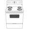 HOTPOINT RBS360DMBB Hotpoint® 30" Free-Standing Standard Clean Electric Range