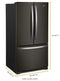 WHIRLPOOL WRF540CWHV 36-inch Wide Counter Depth French Door Refrigerator - 20 cu. ft.