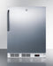 SUMMIT VT65MLCSSADA ADA Compliant Built-in Medical All-freezer Capable of -25 C Operation, With Lock, Stainless Steel Door, Towel Bar Handle, and White Cabinet