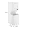 WHIRLPOOL WET4124HW 1.6 cu.ft, 120V/20A Electric Stacked Laundry Center with 6 Wash cycles and Wrinkle Shield