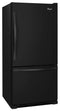 WHIRLPOOL WRB322DMBB 33-inches wide Bottom-Freezer Refrigerator with SpillGuard Glass Shelves - 22 cu. ft