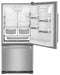 KITCHENAID KRBR109ESS 19 cu. ft. 30-Inch Width Full Depth Non Dispense Bottom Mount Refrigerator - Stainless Steel