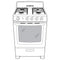 HOTPOINT RGAS300DMWW Hotpoint® 24" Front-Control Free-Standing Gas Range with Large Window