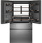 CAFE CXE22DM5PS5 Café™ ENERGY STAR® 22.3 Cu. Ft. Smart Counter-Depth 4-Door French-Door Refrigerator in Platinum Glass