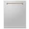 ZLINE KITCHEN AND BATH DPMTZWM24CB ZLINE 24" Autograph Edition Monument Dishwasher Panel in White Matte (DPMTZ-WM-24)