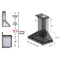 ZLINE 30 in. Wooden Wall Mount Range Hood in Black Includes Motor