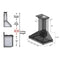 ZLINE 30 in. Wooden Wall Mount Range Hood in Antigua and Walnut  Includes  Remote Motor