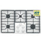 GE APPLIANCES JGP3036DLWW GE® 36" Built-In Gas Cooktop with Dishwasher-Safe Grates