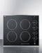 SUMMIT CR424BL 24" Wide 4-burner Electric Cooktop In Smooth Black Ceramic Glass Finish