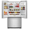 KITCHENAID KRFF305ESS 25 Cu. Ft. 36-Width Standard Depth French Door Refrigerator with Interior Dispense - Stainless Steel