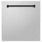 ZLINE KITCHEN AND BATH DPMTZ30424MB ZLINE 24" Autograph Edition Monument Dishwasher Panel in Stainless Steel (DPMTZ-304-24) [Color: Matte Black]