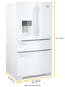 WHIRLPOOL WRX735SDHW 36-Inch Wide French Door Refrigerator - 25 cu. ft.