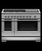 FISHER & PAYKEL RGV3485GDL Gas Range, 48", 5 Burners with Griddle, LPG