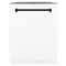 ZLINE KITCHEN AND BATH DWMTZWM24MB ZLINE Autograph Edition 24" 3rd Rack Top Touch Control Tall Tub Dishwasher in White Matte with Accent Handle, 51dBa (DWMTZ-WM-24) [Color: Matte Black]