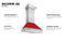 36 DuraSnow® Stainless Steel Range Hood with Red Matte Shell 8654RM36