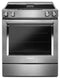 KITCHENAID KSEG950ESS 30-Inch 4-Element Electric Downdraft Slide-In Range - Stainless Steel