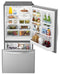 WHIRLPOOL WRB322DMBM 33-inches wide Bottom-Freezer Refrigerator with SpillGuard Glass Shelves - 22 cu. ft