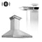 ZLINE 42 in. Wall Mount Range Hood in Stainless Steel with Builtin CrownSound® Bluetooth Speakers KL3CRNBT42