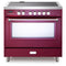 VERONA VDFSIE365BU Burgundy 36" Designer Induction Range