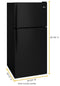 WHIRLPOOL WRT318FMDB 30-inch Wide Top Freezer Refrigerator - 18 cu. ft.