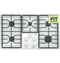 GE APPLIANCES JGP3036DLWW GE® 36" Built-In Gas Cooktop with Dishwasher-Safe Grates