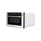 ZLINE KITCHEN AND BATH MWDZ1HCB ZLINE Autograph Edition 24" 1.2 cu. ft. Built-in Microwave Drawer with a Traditional Handle in Stainless Steel and Champagne Bronze Accents (MWDZ-1-H-CB)