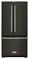 KITCHENAID KRFF302EBS 22 Cu. Ft. 33-Inch Width Standard Depth French Door Refrigerator with Interior Dispenser - Black Stainless Steel with PrintShield™ Finish