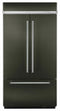 KITCHENAID KBFN506EBS 20.8 Cu. Ft. 36" Width Built In Stainless Steel French Door Refrigerator with Platinum Interior Design - Black Stainless