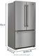 MAYTAG MFC2062FEZ 36- Inch Wide Counter Depth French Door Refrigerator - 20 Cu. Ft.