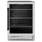 ZLINE KITCHEN AND BATH RBVZUS24MB ZLINE 24" Autograph Edition 154 Can Beverage Cooler Fridge with Adjustable Shelves in Stainless Steel with Matte Black Accents (RBVZ-US-24-MB)