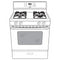 HOTPOINT RGBS400DMBB Hotpoint® 30" Free-Standing Standard Clean Gas Range