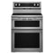 KITCHENAID KFED500ESS 30-Inch 5 Burner Electric Double Oven Convection Range - Stainless Steel