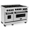 ZLINE Autograph Edition 48" 6.0 cu. ft. Range with Gas Stove and Gas Oven in Stainless Steel with Gold Accents RGZ48G