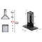 ZLINE 30 in. Island Mount Range Hood in Black Stainless Steel BSKE2iN30