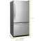 WHIRLPOOL WRB322DMBM 33-inches wide Bottom-Freezer Refrigerator with SpillGuard Glass Shelves - 22 cu. ft