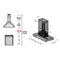 ZLINE 36 in. Professional Island Mount Range Hood in Stainless Steel KECOMi36