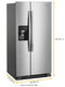 WHIRLPOOL WRS315SDHM 36-inch Wide Side-by-Side Refrigerator - 24 cu. ft.