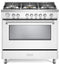 VERONA VDFSGG365W White 36" Designer Gas Range