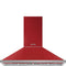 SMEG KPF48URD 48" Portofino Chimney Hood, Red