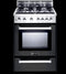 VERONA VEFSGG244NE Matte Black 24" Gas Range