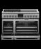 FISHER & PAYKEL RHV3484L Dual Fuel Range, 48", 4 Burners, 4 Induction Zones, Self-cleaning, LPG