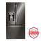 LG LRFS28XBD 28 cu.ft 3 Door French Door, Standard Depth, Ice and Water with Single Ice