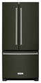 KITCHENAID KRFF302EBS 22 Cu. Ft. 33-Inch Width Standard Depth French Door Refrigerator with Interior Dispenser - Black Stainless Steel with PrintShield™ Finish